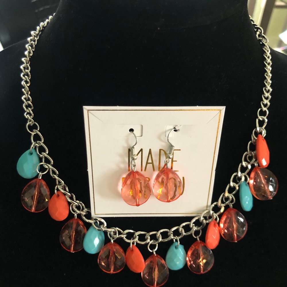 Necklace and earrings